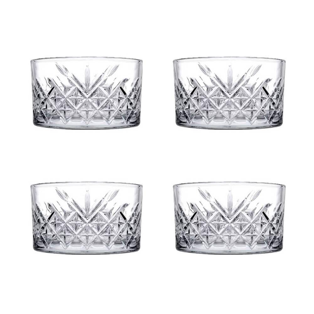 Set De 12 Bowl Vidrio Linea Timeless 225 Cc.