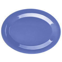 Plato Ovalado Melamina Azul 30x23 Cm