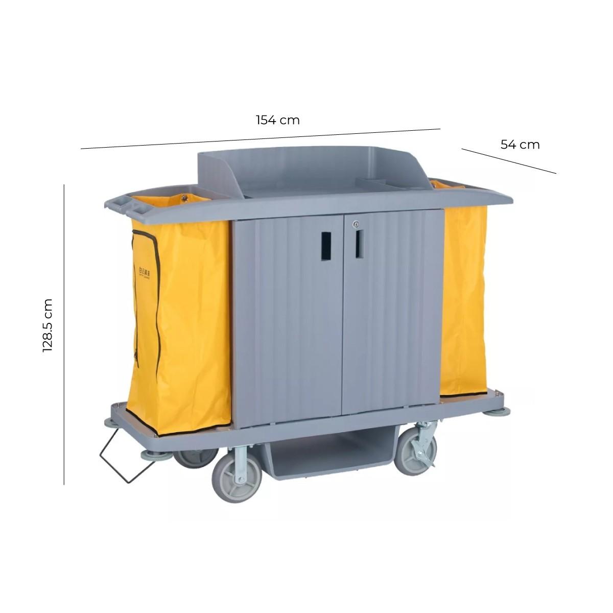 Carro Mucama Con Puertas Xl
