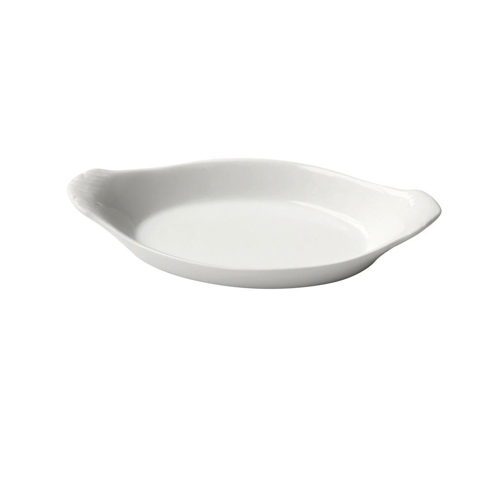 Plato Oval Con Orejas Porcelana 17 Cm