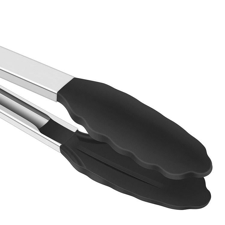Tenaza Acero Inoxidable Con Punta De Silicona 23 Cm