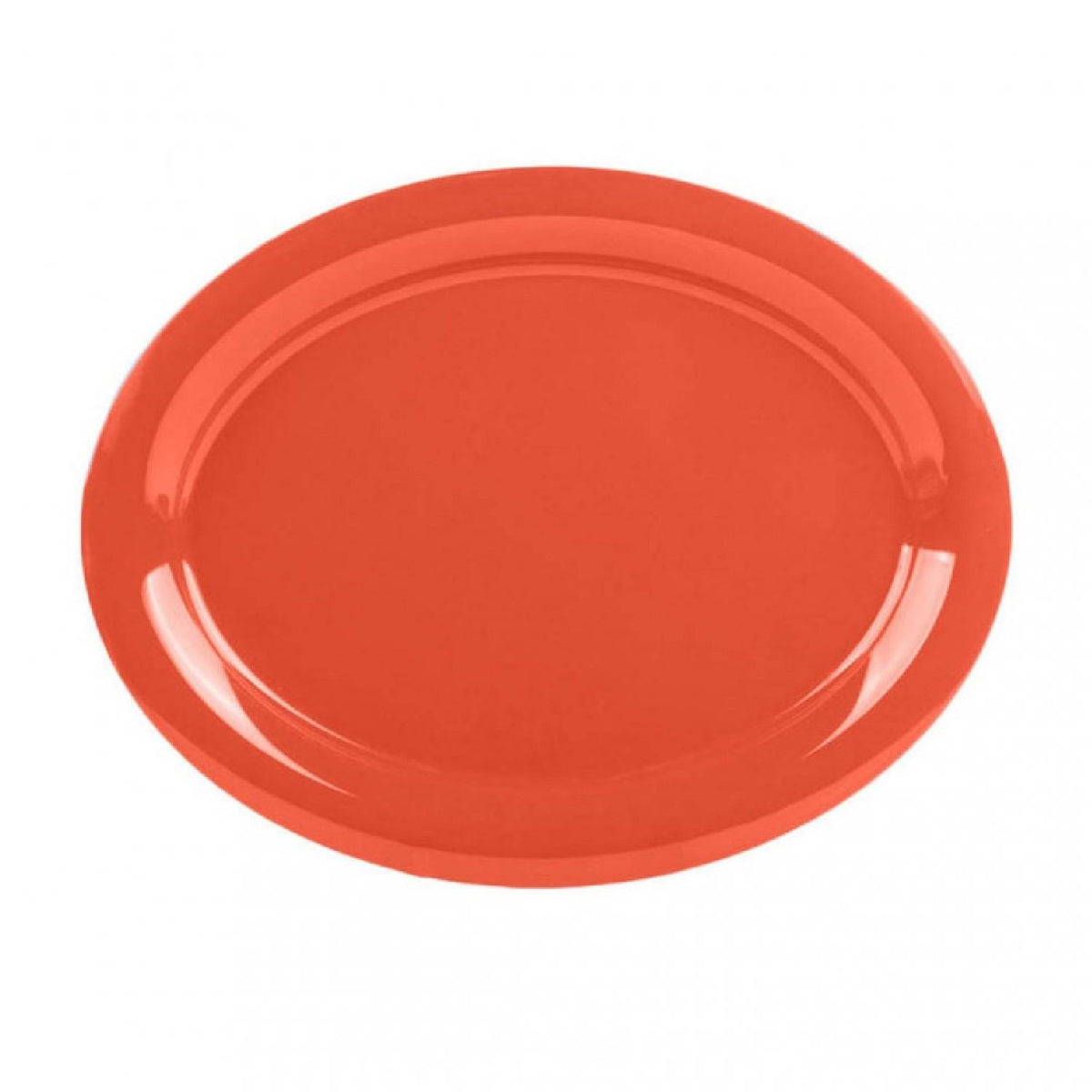 SET DE 4 PLATO OVALADO MELAMINA NARANJO 34 x 26 cm