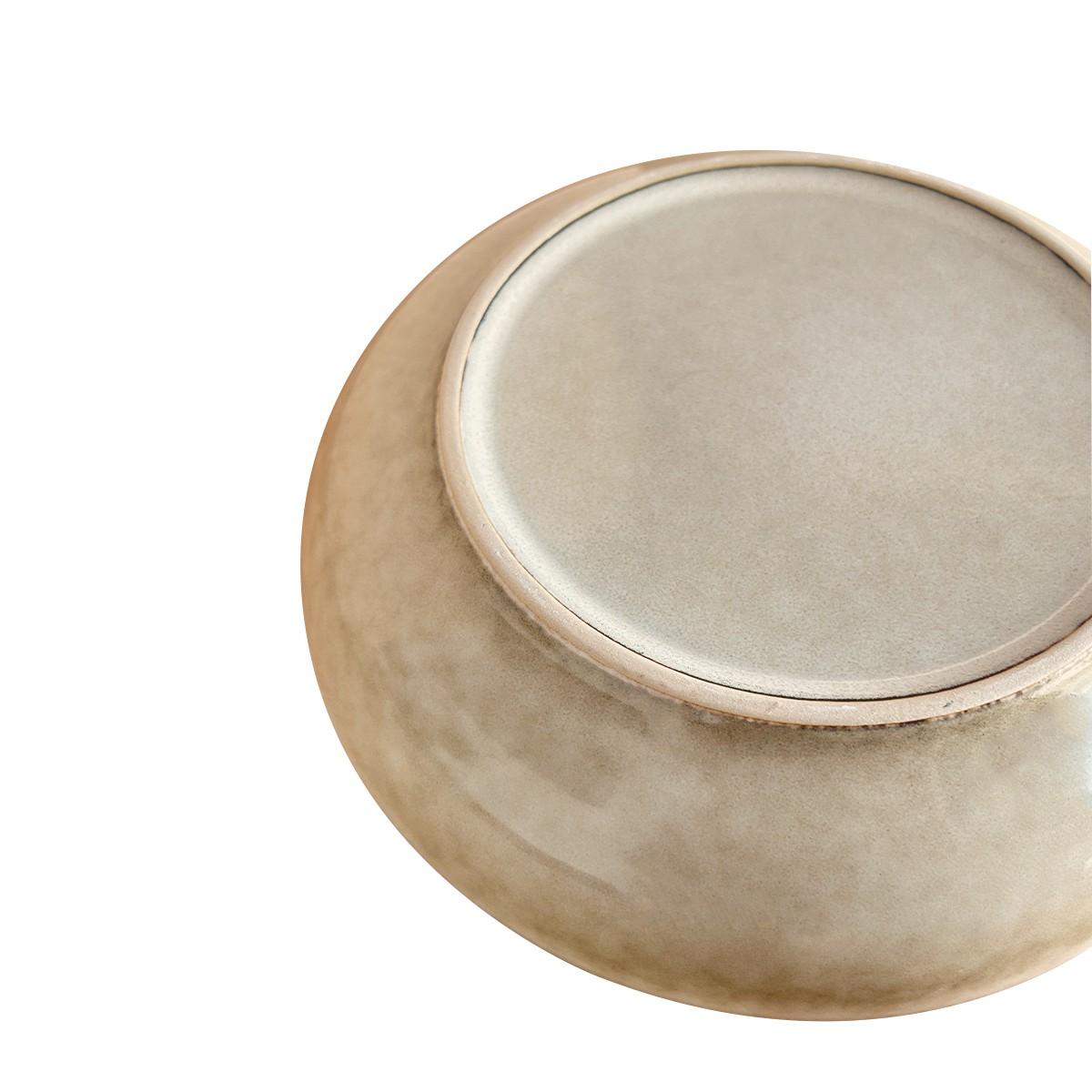 Set 6 Bowl Redondo Ceramica 21.8X5 Cm Beige Linea Oslo