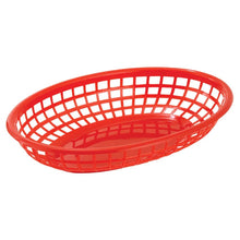 Canasto Polietileno Rojo Ovalado 30x22x4.5 Cm