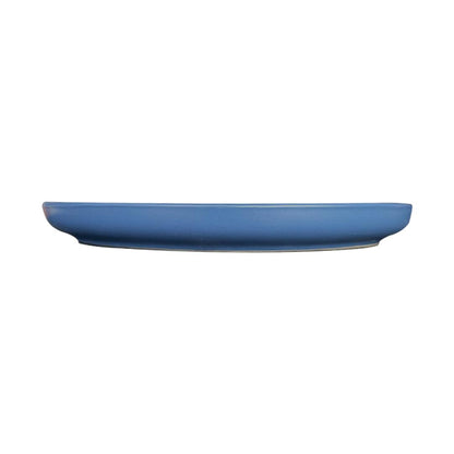 Set De 4 Plato Principal Ceramica Rustica 27 Cm Azul Linea O