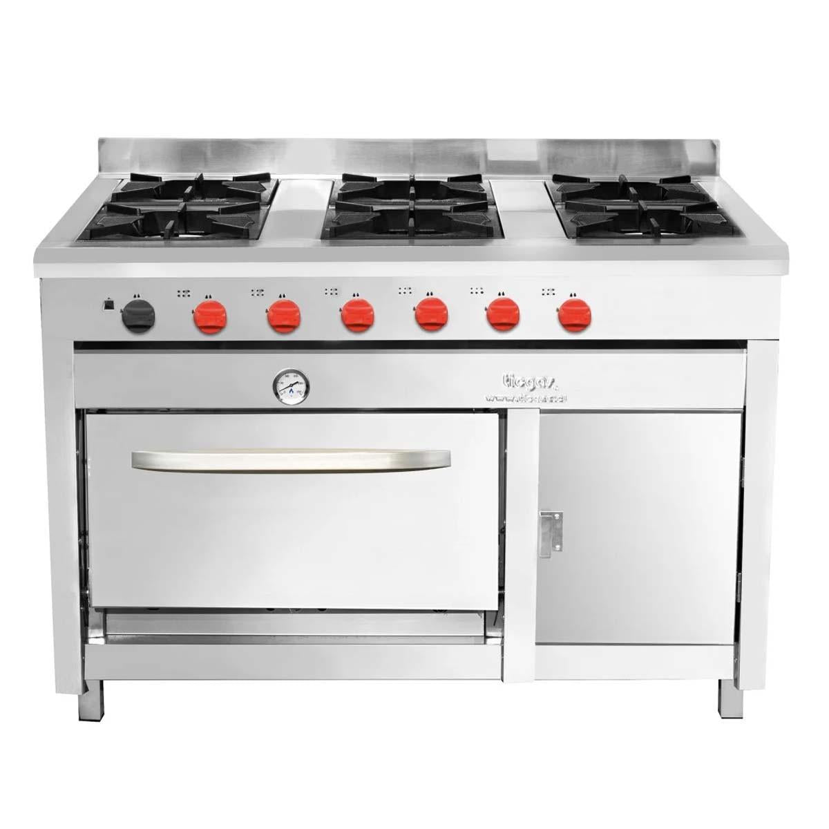 Cocina 6 Platos Con Horno y Calienta Platos Ticgas