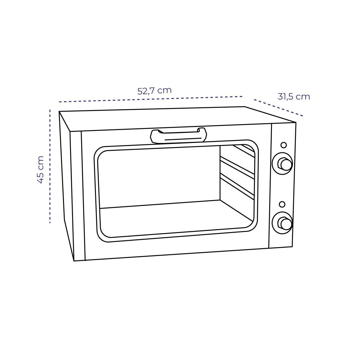 Horno Turbo Convector 4 Bandejas 30x40 Cm EB-1B Volter