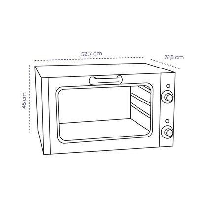 Horno Turbo Convector 4 Bandejas 30x40 Cm EB-1B Volter