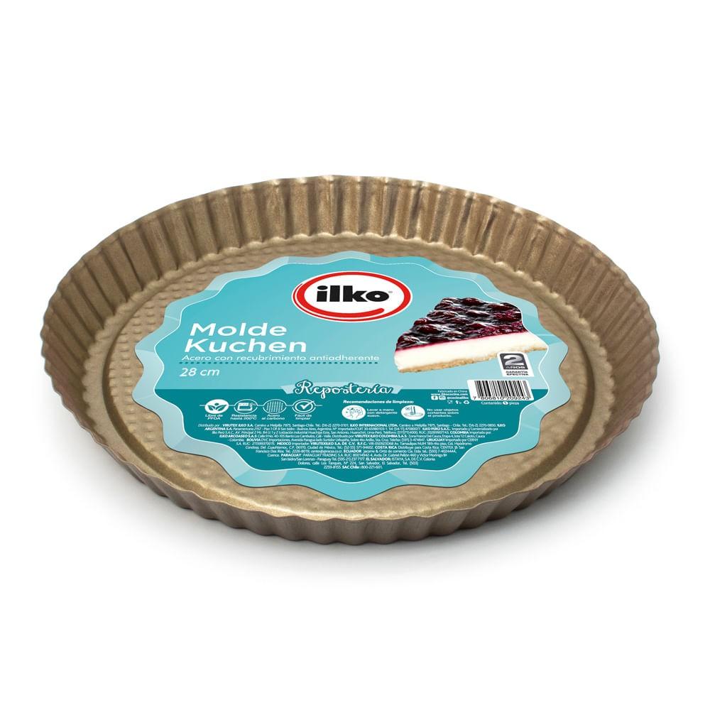 Molde Kuchen y Pizza 28cm Non-Stick Gold Ilko