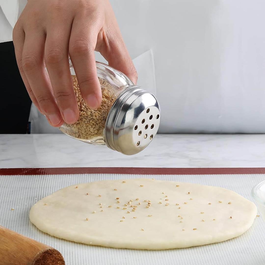 Frasco Especiero De 170G De Vidrio Con Tapa Perforada