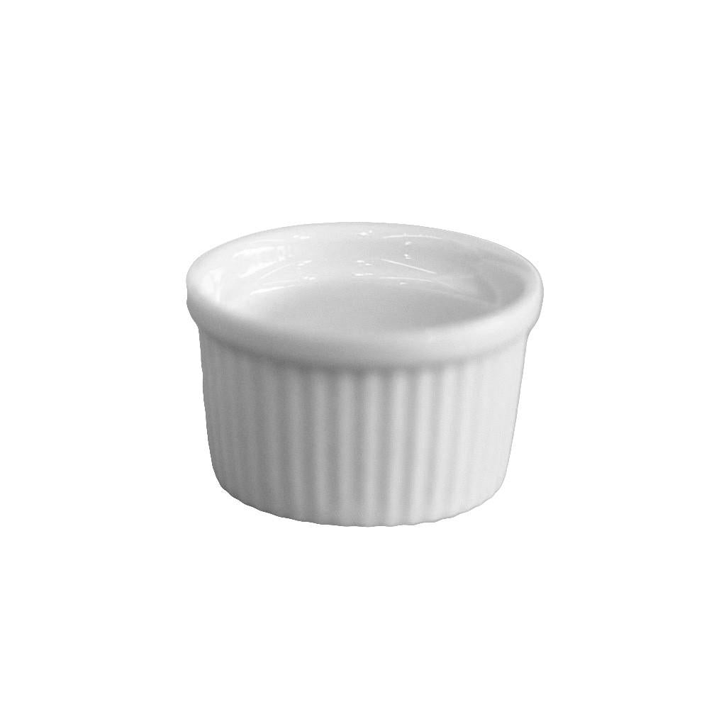 Set De 12 Pocillo Ramekin Acanalado Porcelana 5X3 Cm Linea Tower