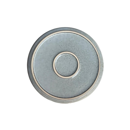 Set 6 Platos Redondo Ceramica 22 Cm Gris Linea Oslo