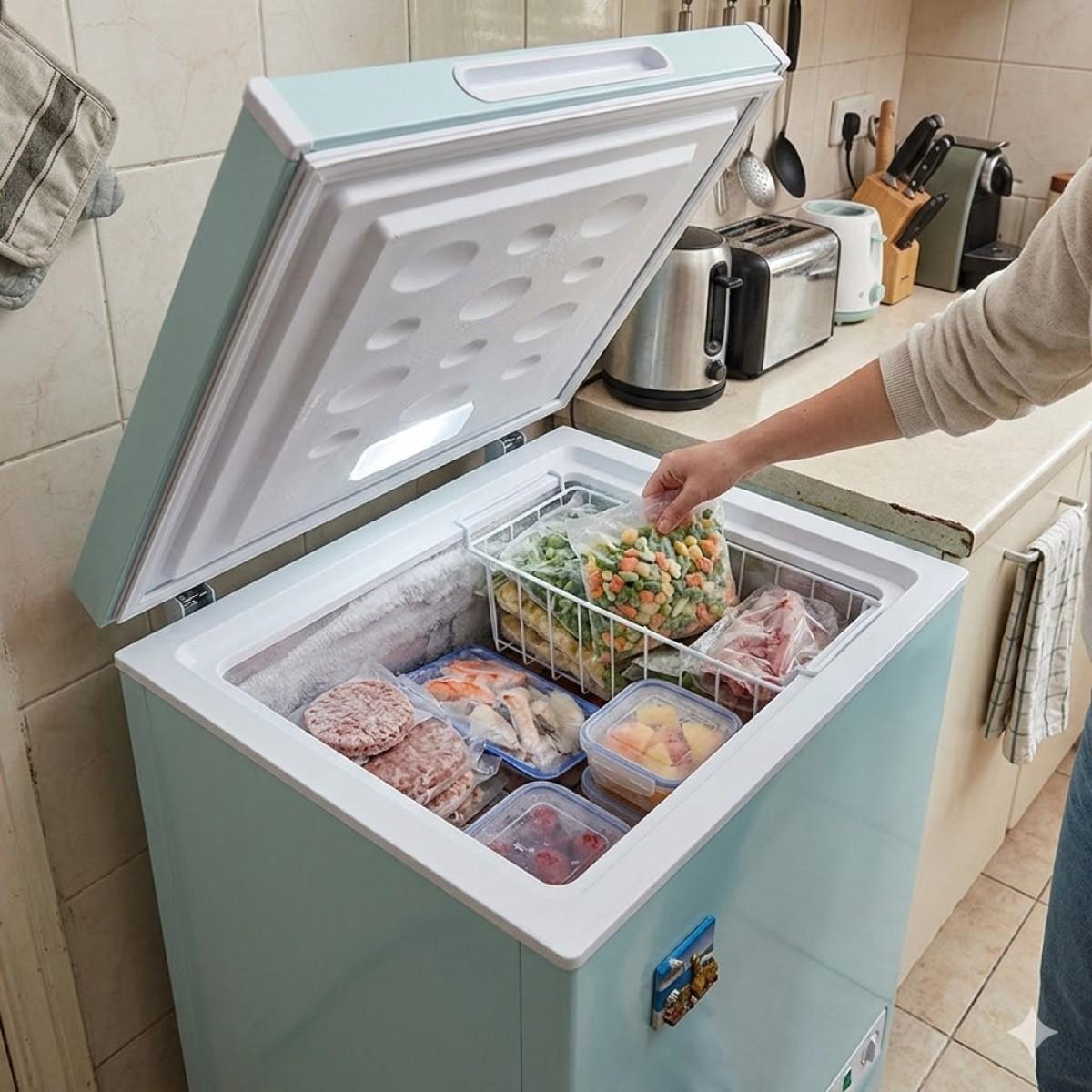 Congeladora Horizontal 60 Litros Norkalt Color Celeste