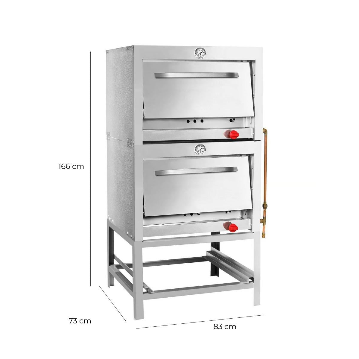Horno 2 Cámaras Acero Inoxidable 65x65 GLP Volter