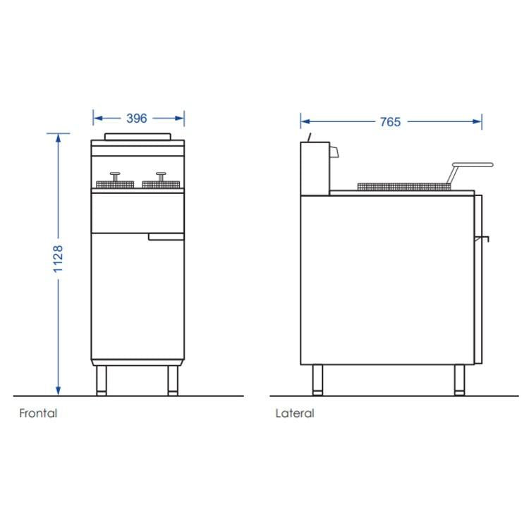 Freidora A Gas 22 Litros Modelo ATFS-50
