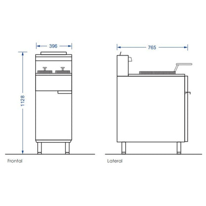Freidora A Gas 22 Litros Modelo ATFS-50
