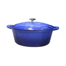 Olla Hierro Fundido Ovalada Azul 34x13.5 Cm