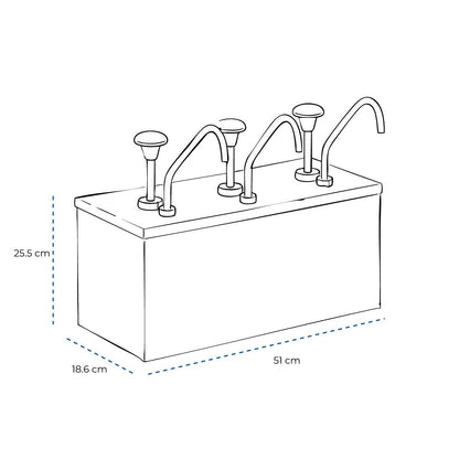 Dispensador De Salsas 3 Bombas Modelo SD-3P Volter