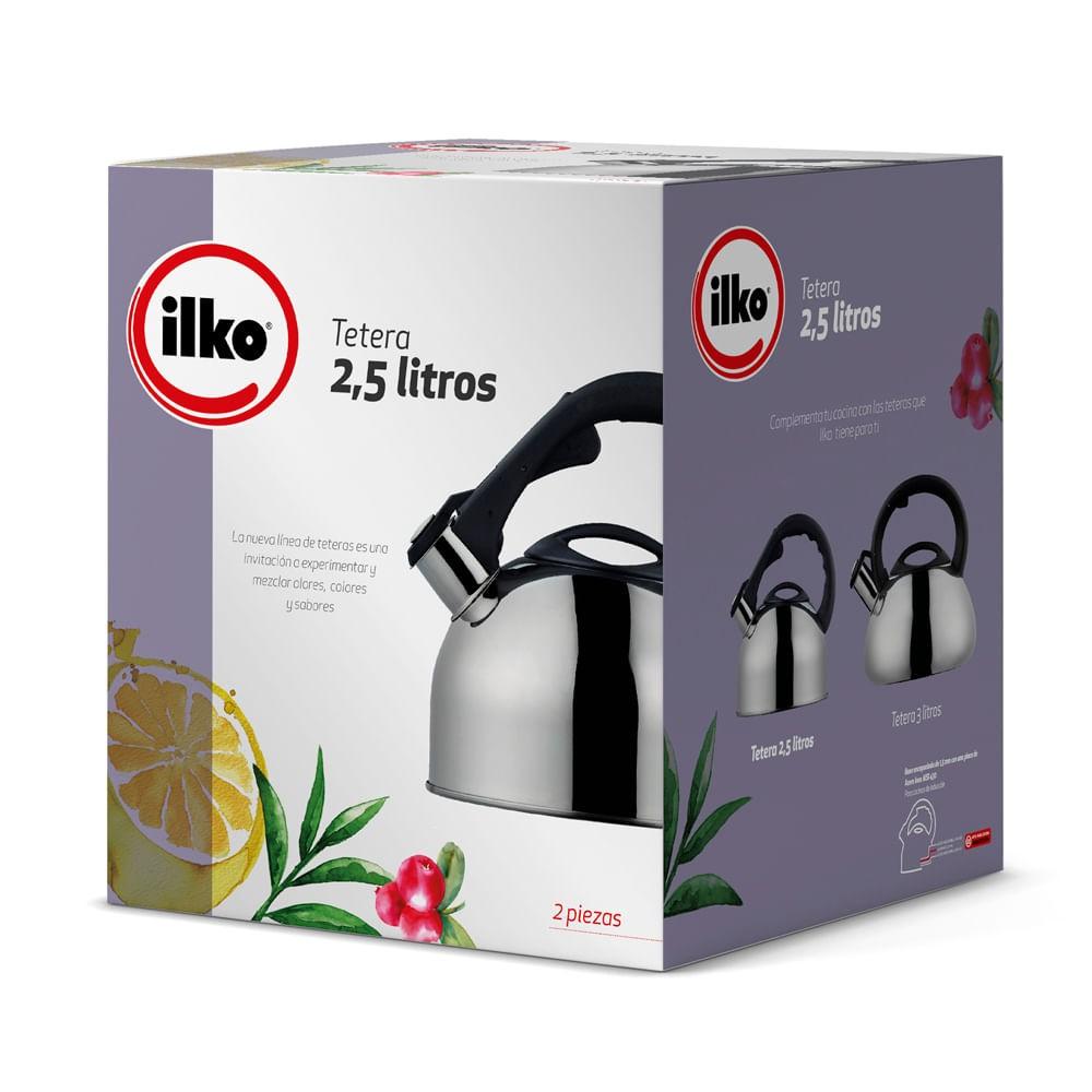 Tetera Con Pito 2.5 Lts Acero Inoxidable Design