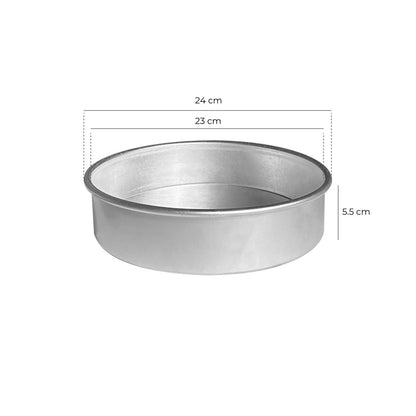 Molde De Aluminio Redondo Base Desmontable 23Cm