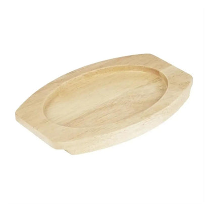 Sarten Hierro Ovalado Con Base Madera 20X10X3 Cm