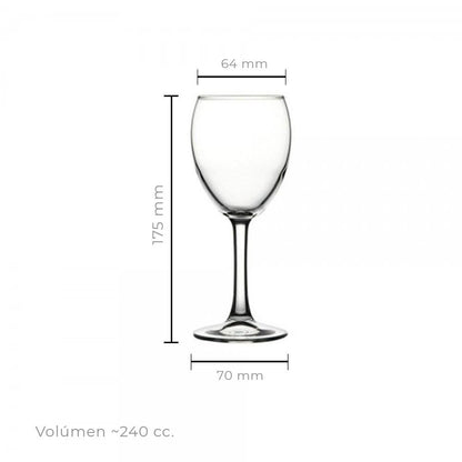 Set De 6 Copa Tinto Mod. Imperial Plus 242 Cc.