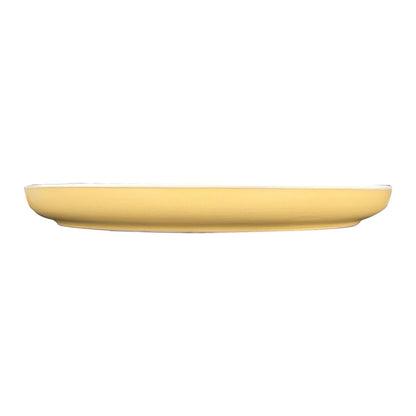 Plato Principal Cerámica Rustica 27 Cm Amarillo Línea Oslo