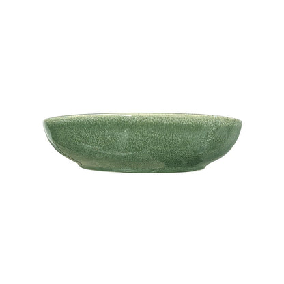 Set De 6 Bowl Redondo Ceramica 21.8 X 4.5 Cm Verde Línea Rustica