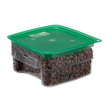 Recipiente Graduado Cuadrado Policarbonato 2 Litros. Con Tapa Verde
