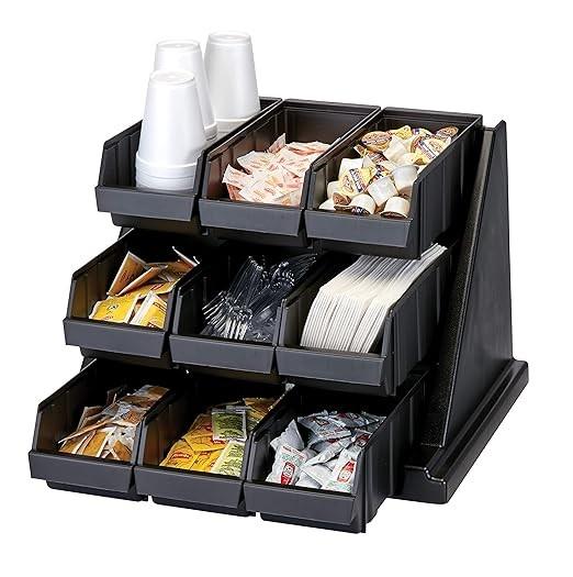 Rack Condimentos 9 Compartimientos Negro
