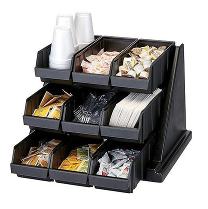Rack Condimentos 9 Compartimientos Negro