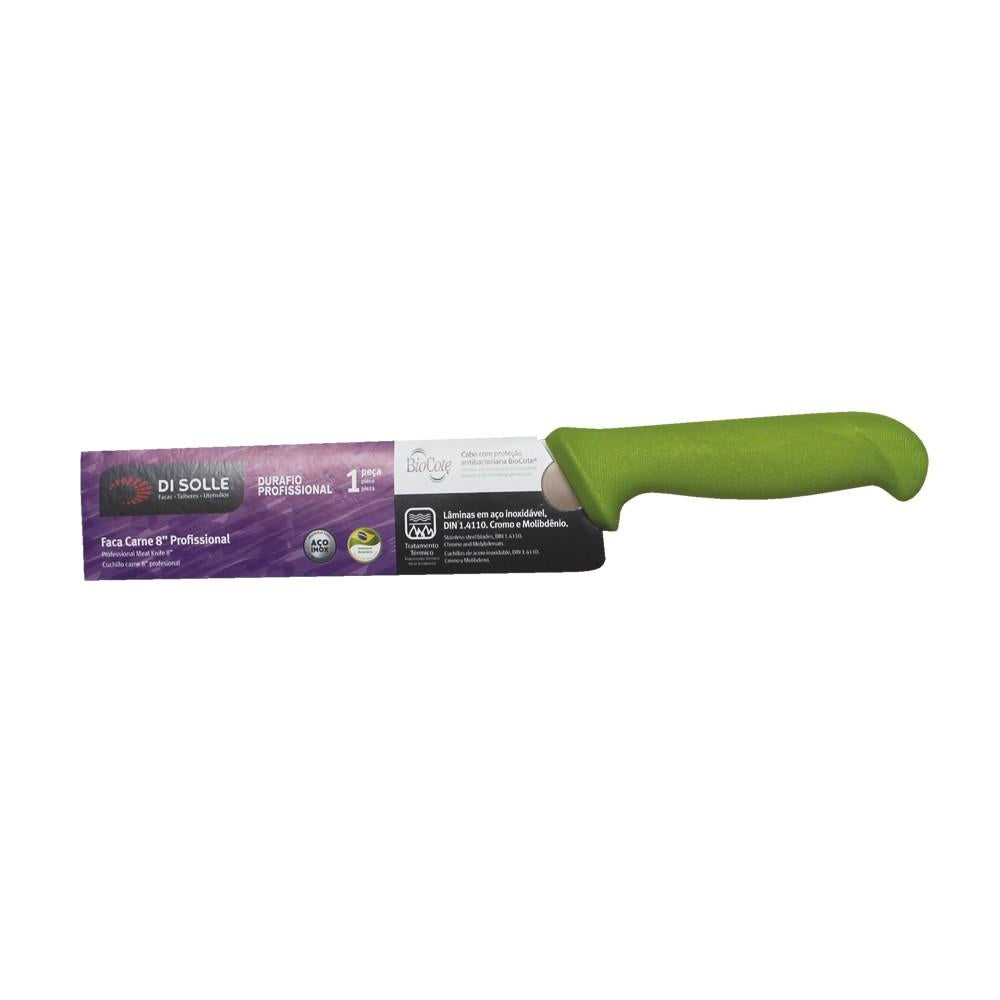 Cuchillo Medio Golpe 20 Cm Mango Verde Línea Durafio