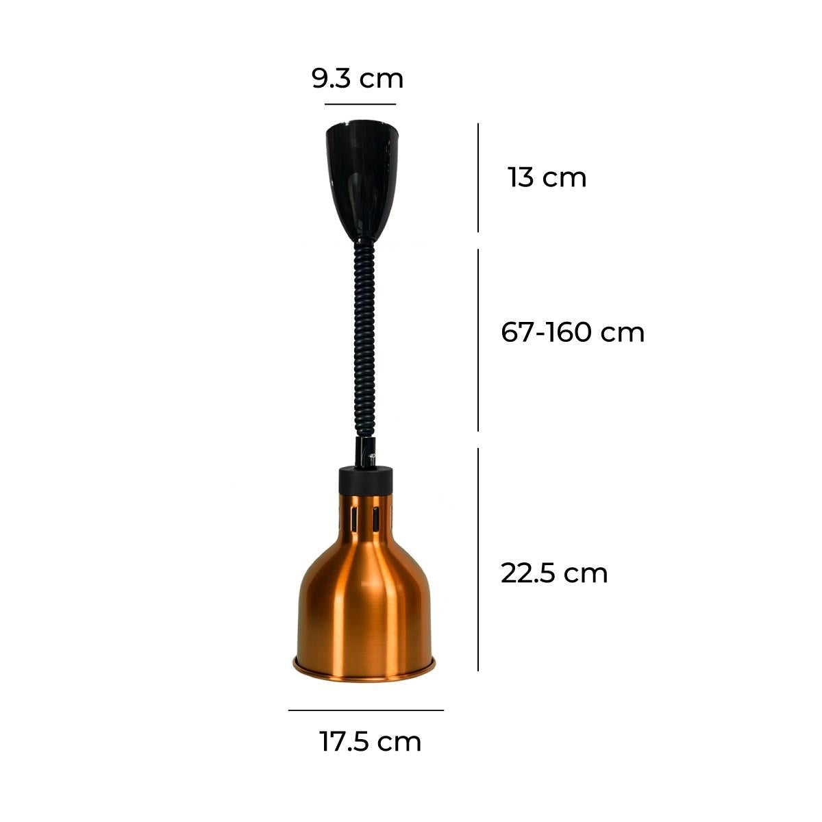 Lampara Decorativa Color Bronce Calefaccionada Retractil 250 W