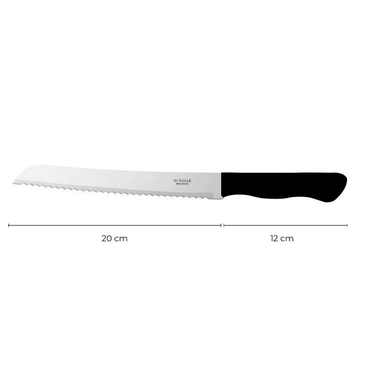 Cuchillo Pan 20 Cm Negro Línea Paraty