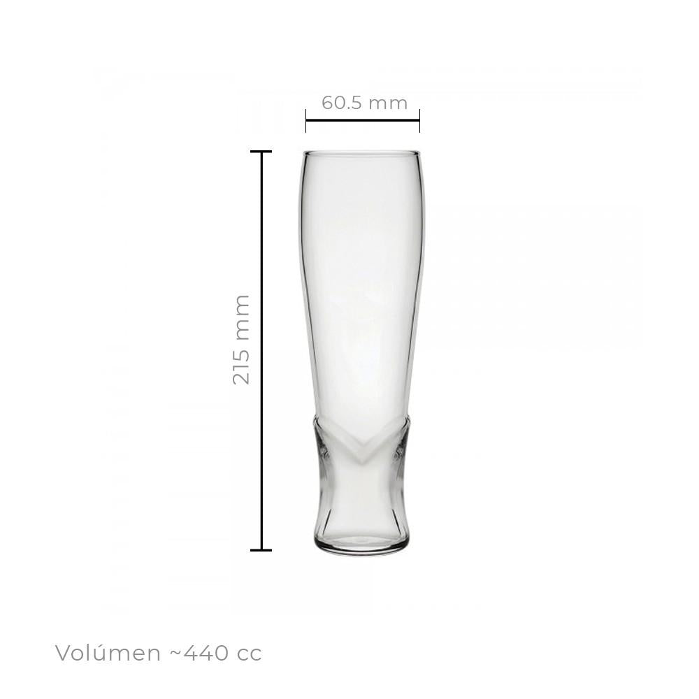 Set De 4 Vaso Alto Cerveza Trigo 450 Cc.