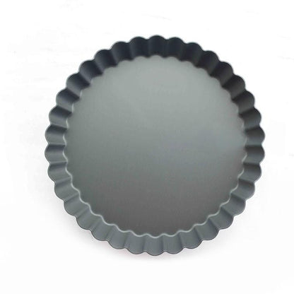 Molde Redondo Rizado Desmontable Aluminio Ionizado 24x2.6 Cm