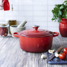 Olla Hierro Fundido Redonda Roja 24x12 Cm