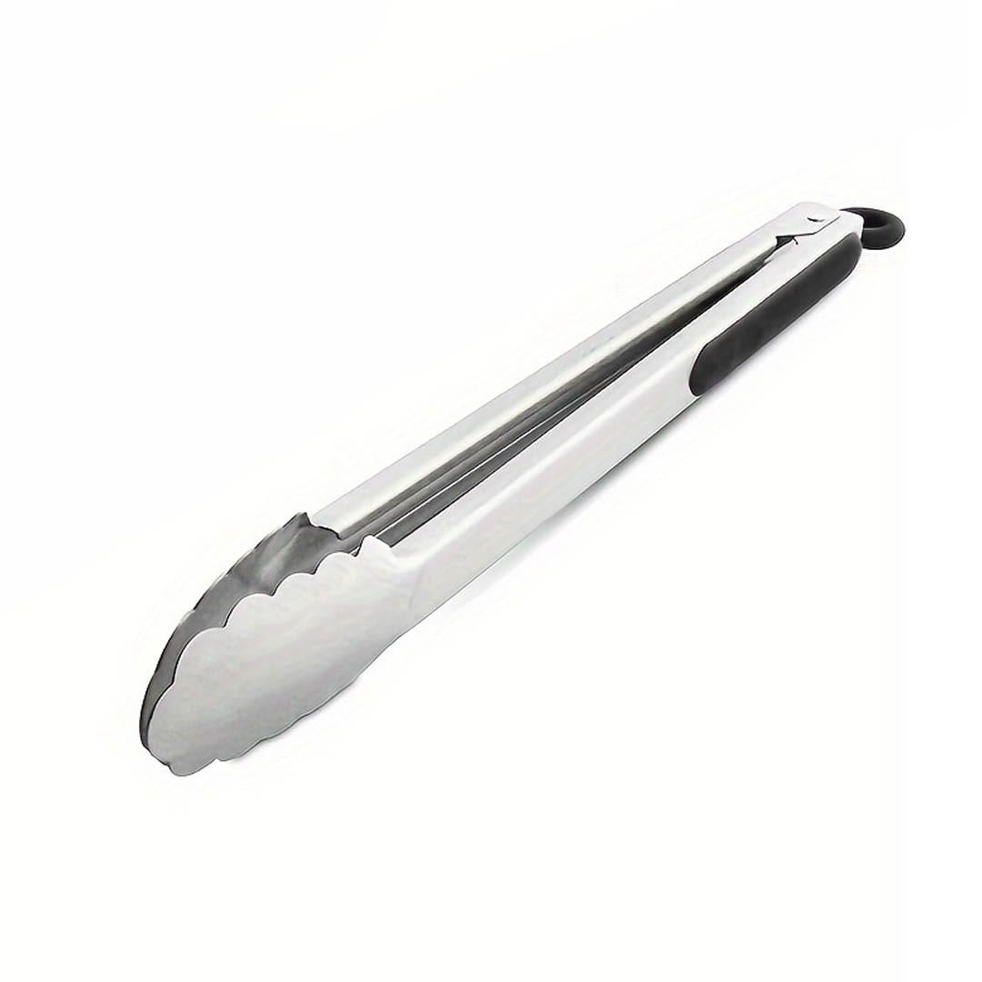 Pinza De Acero Inoxidable 30 Cm Mango Silicona