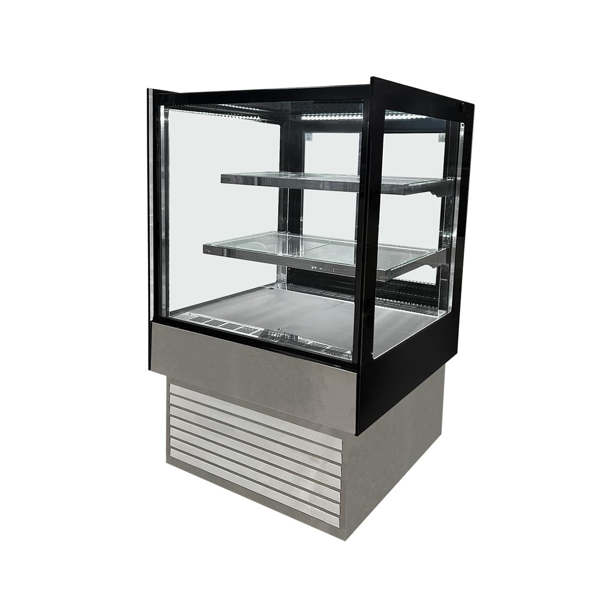 Vitrina Pastelera Rectangular Plateada Línea Market 700 x 700 x 1200 mm Norkalt