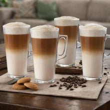 Set De 4 Taza Vidrio 250 Cc. Linea Vela Transparente