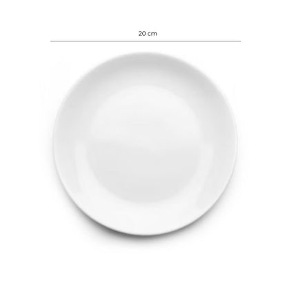 Set de 6 Platos Porcelana Principal 20 Cm Coupe Línea Padua