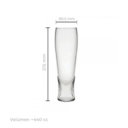 Set De 4 Vaso Alto Cerveza Trigo 450 Cc.