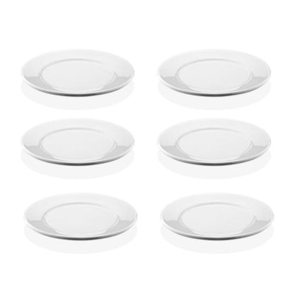 Set De 4 Plato Principal Ceramica Rustica 27 Cm Gris Línea O