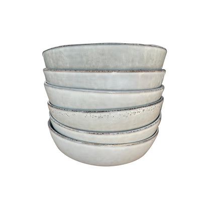 Set 6 Bowl Redondo Ceramica 19.5X5.7 Cm Gris Linea Oslo