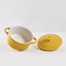 Mini Olla Redonda Cerámica Amarilla