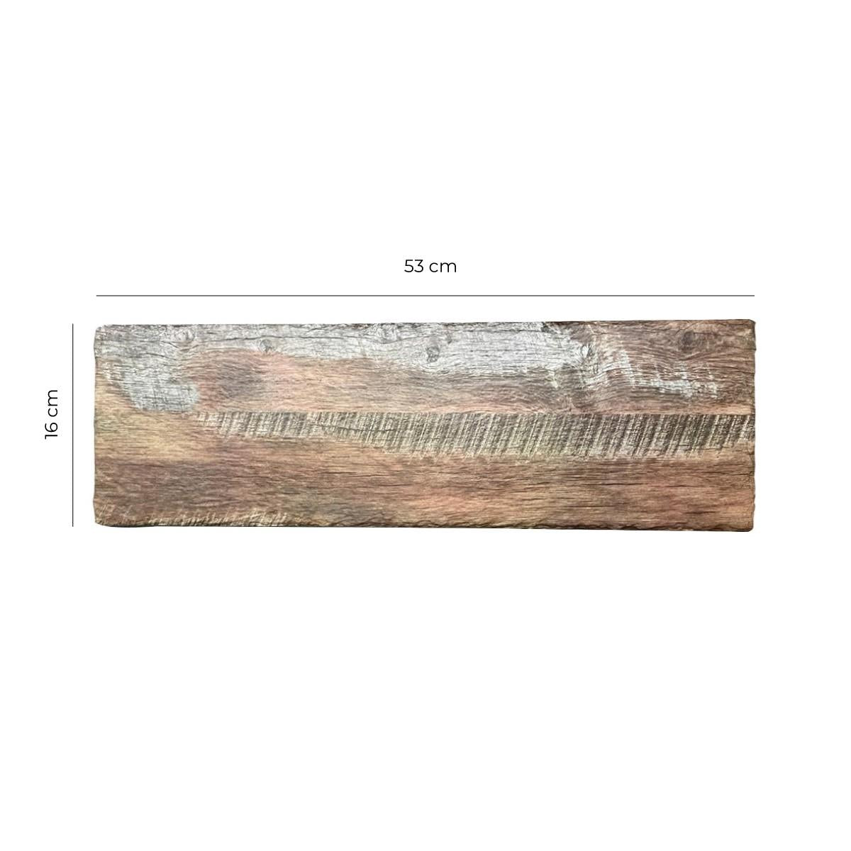 Tabla Exhibición Melamina Rectangular Color Madera 53x16x1 Cm Línea Sierra