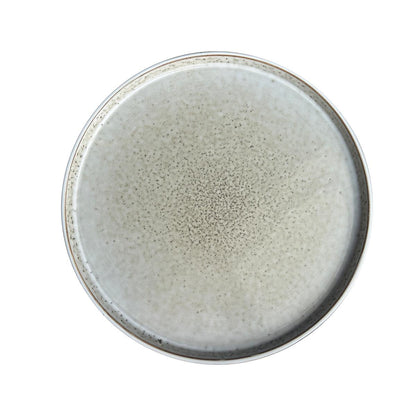 Set 6 Platos Redondo Ceramica 27 Cm Gris Linea Oslo
