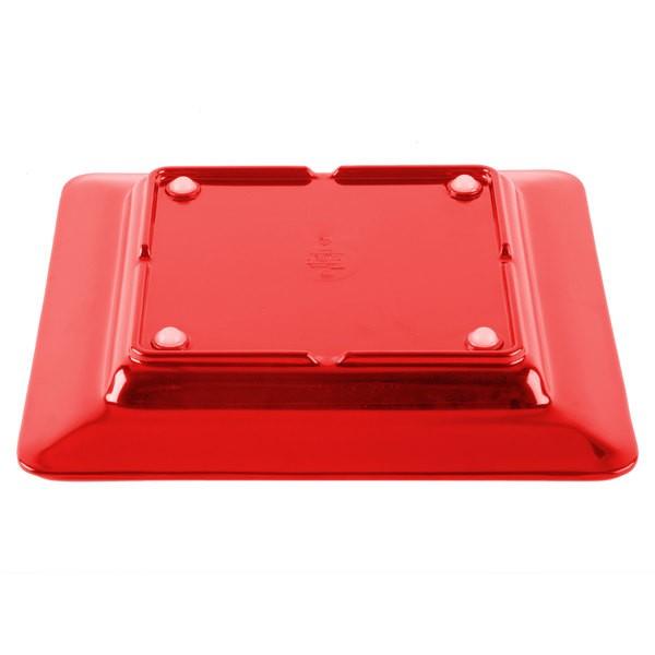 Plato Cuadrado Melamina Roja 30x30 Cm