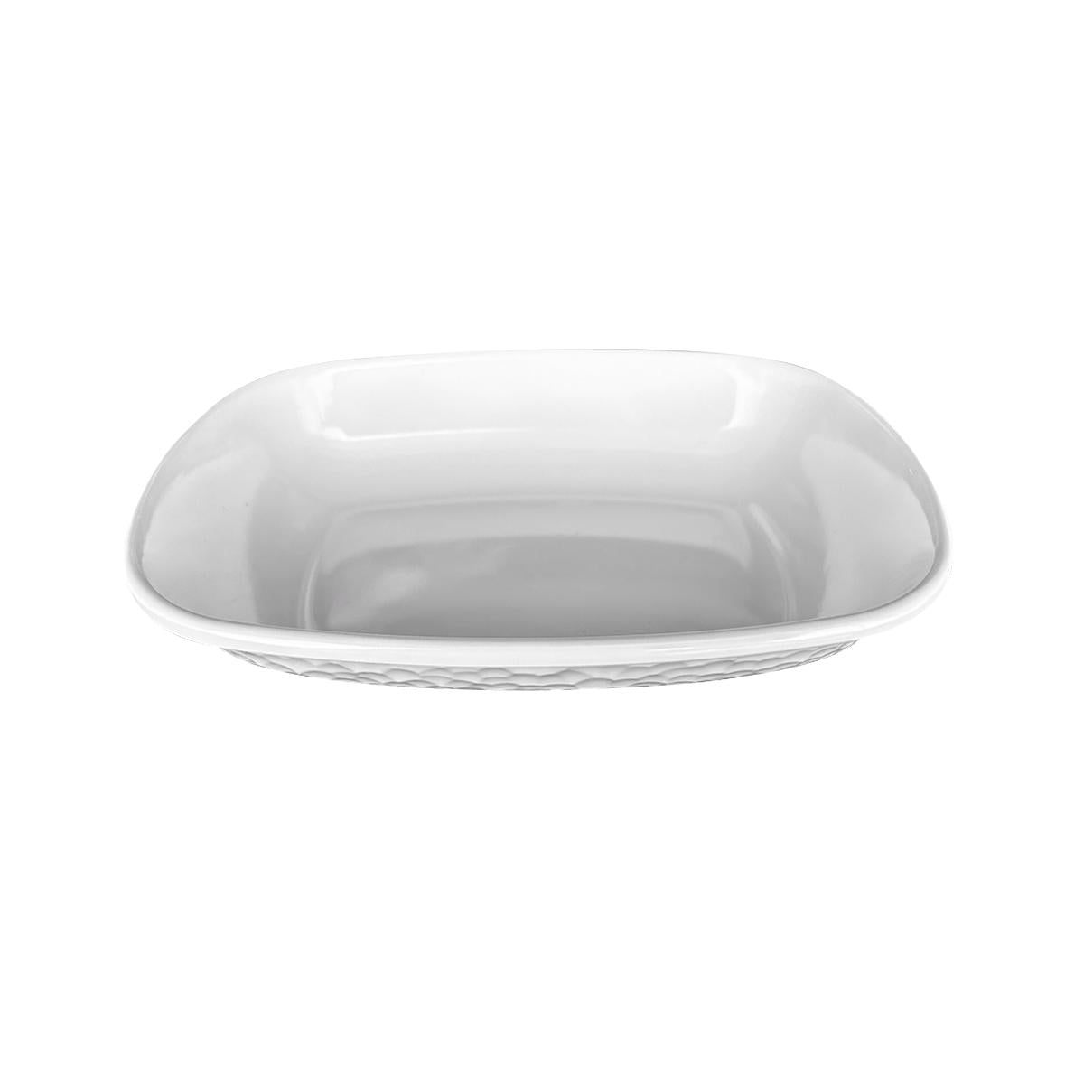 Pocillo Melamina Rectangular Blanca 17 Cm Línea Kplus