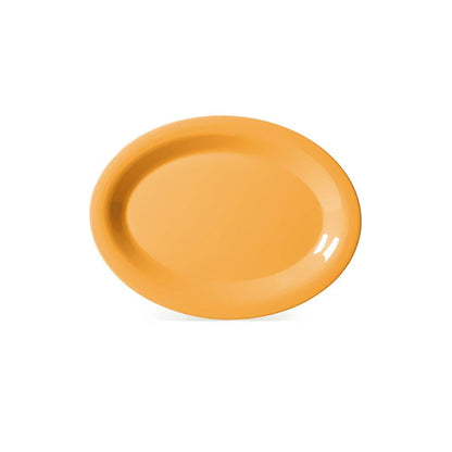 SET 4 PLATO OVALADO MELAMINA AMARILLO TROPICAL
